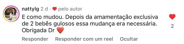 Depoimento: depois da amamentação, a mudança era necessária
