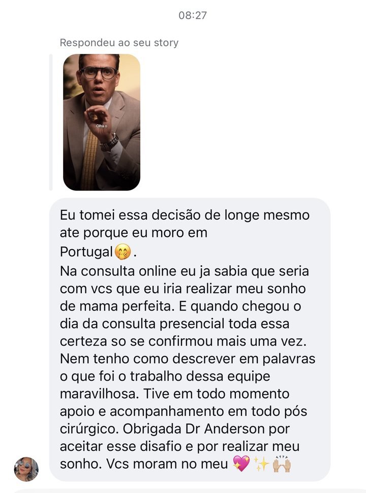Depoimento de paciente que mora em Portugal e veio operar com o Dr. Anderson