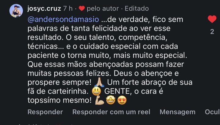 Depoimento: talento, competência, técnica e cuidado especial com cada paciente