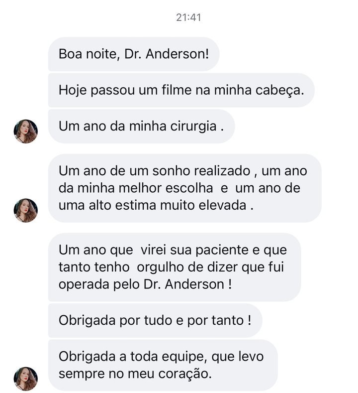 Depoimento: um ano da cirurgia, orgulho de ter sido operada pelo Dr. Anderson